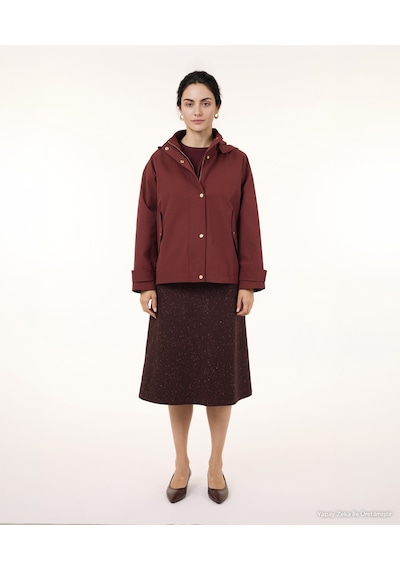 Yargıcı Regular Kapüşonlu Yaka Uzun Kol Yağmurluk 26kkym5012x 016 Bordo