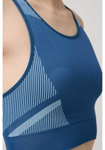 Cottonhill Seamless Sporcu Kalın Askılı Balensiz Kadın Crop Top Büstiyer Turkuaz
