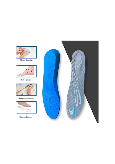 Blue Gel BG199 Ortopedik Hafızalı, Yumuşak Spor Ayakkabı Tabanlığı