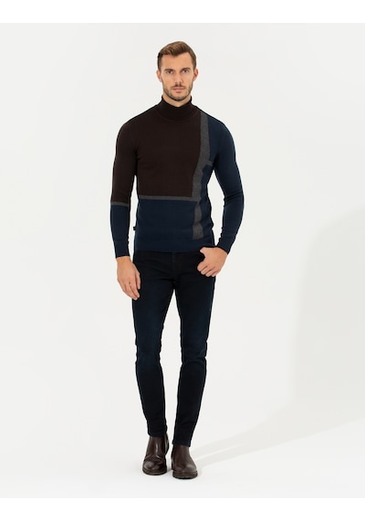 Pierre Cardin Erkek Kahverengi Triko Kazak 50261176-vr029 Kahverengi