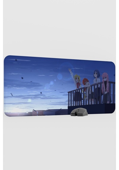 Bochi The Rock Anime V5 - 90x40 Xxl Gaming Kauçuk Kaymaz Taban Mouse Pad Fare Altlığı
