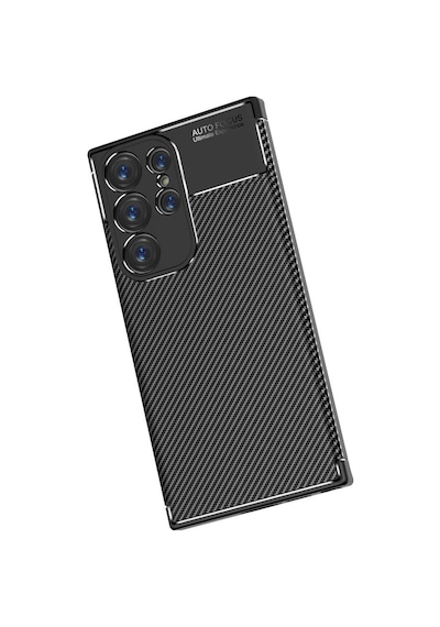 Samsung Galaxy Uyumlu S23 Ultra Kılıf Karbon Silikon Case Kapak