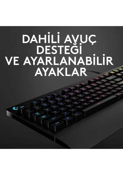 G213 Rgb Kablolu Oyuncu Klavyesi, Lıghtsync Teknolojisi, Sıvı Dökülmesine Dayanıklı, Özel Medya Denetimleri, Tür