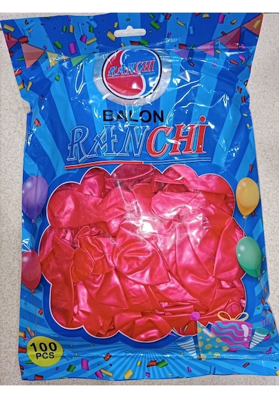 100 Lü Metalik Balon 14/a Birinci Kalite Kirmizi