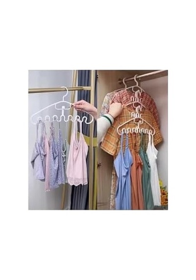 10'lu Paket Çok Fonksiyonlu Elbise Askısı - Kravat, Eşarp, Şal Ve Kemer Bölmeli Sihirli Gardırop Askısı, Yer Tasarrufu Sağlayan Çok Amaçlı Askı Seti Diğer