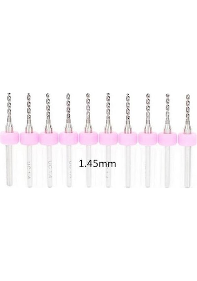 Mikro Karbür PCB Matkap Ucu Metal CNC Sondaj 10lu Set 1.45mm
