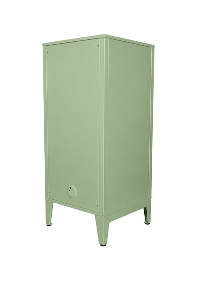 Alfafonet Ziglat Serisi Kilitli Metal Home Office Dolabı Cam Kapaklı Yeşil Ral 6018 450x1050x450 Mm