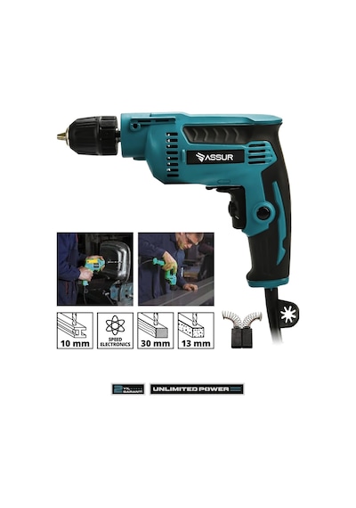 Assur 580W Metal Şanzıman 10mm Elektrikli Vidalama Matkap - 2739