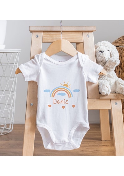 Bk Gift Bk Kids İsimli Bebek Body Zıbın - Model 33 Çok Renkli
