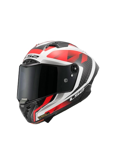 Ls2 Thunder Karbon Gp Aero Raute Kask Beyaz -  Kırmızı