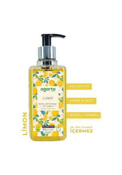 Agarta Doğal 500 ML Limon Sıvı Sabun
