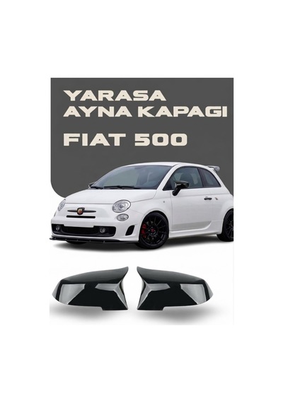 Fiat 500 2014 Ve Sonrası Batman Yarasa Ayna Kapağı Parlak Siyah