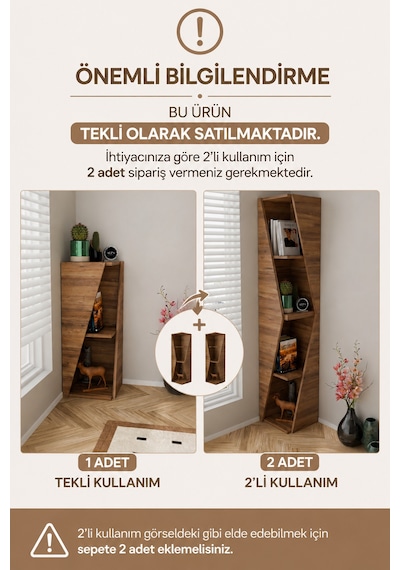 Modern Çok Amaçlı 90 Cm 2 Raflı Köşe Kitaplık Dekoratif Salon Rafı Çok Amaçlı Düzenleyici Organizer Atlantik Çam Modern Çok Amaçlı 90 Cm 2 Raflı Köşe Kitaplık Dekoratif Salon Rafı Çok Amaçlı Düzenleyici Organizer Atlantik Çam