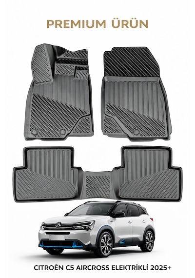 Citroen C5 Aircross Elektrikli 2025+ İle Uyumlu 3d Oto Paspas Premium