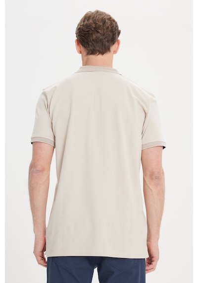 AC&Co / Altınyıldız Classics Altinyildiz Classics Erkek Safari Slim Fit Dar Kesim Polo Yaka %100 Pamuk Tişört 4A4820200001SAFXXL Krem