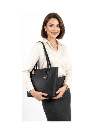 Silver Polo Sp1243-m205 Kadın Omuz Çantası Siyah Siyah