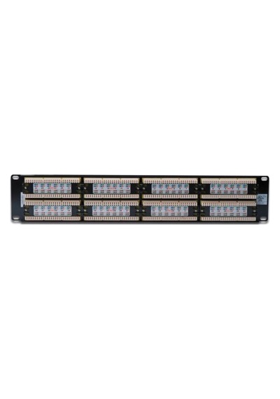 Dn-91648u 19 Inch Cat 6 Utp Patch Panel, Zırhsız, 48 Port Rj45, 8p8c, Lsa, 2u Siyah
