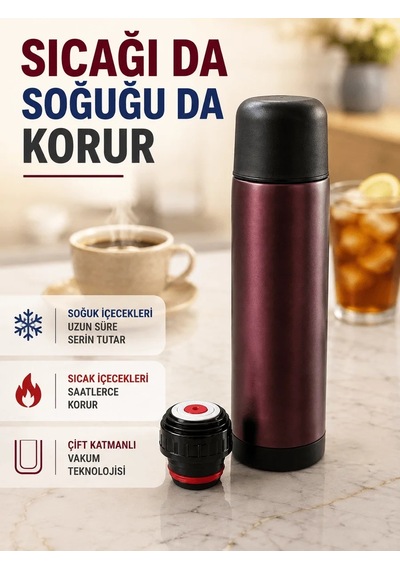 Ers Paslanmaz Çelik Vakumlu Termos Sıcak Ve Soğuk İçecek Termosu Çok Renkli 71910793