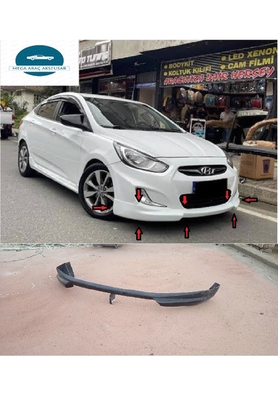 Hyundai Accent Blue Ön Tampon Eki Boyasız Ham Siyah Fiberclass