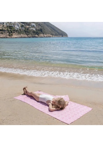 Flamingueo Kapüşonlu Mikrofiber Çocuk Havlu Rosie Pembe