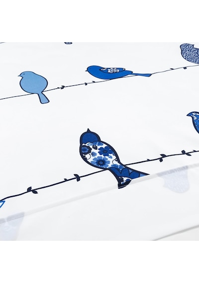 Rowley Birds Yumuşak Çarşaf 6 Parça Set, Kraliçe, Lacivert Çok Renkli