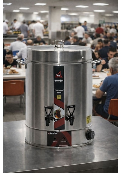 Armağan 250 Bardak Çay Otomatı Elektrikli Semaver Çay Makinesi Çift Musluk 2500w 2