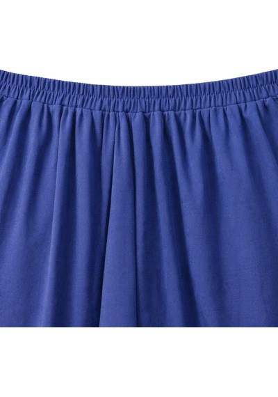 Mixray 4774 Kadın Bol Paça Pileli Pantalon Lacivert