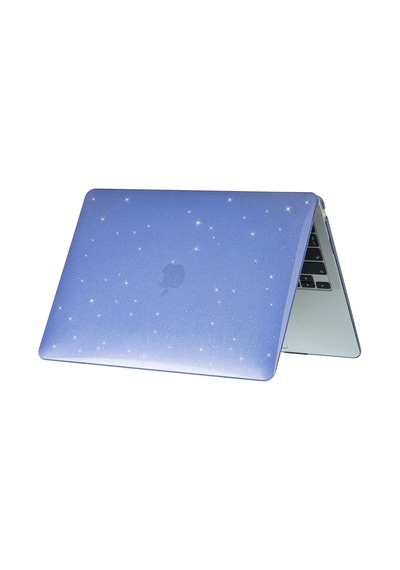 Arabulalaca Apple Uyumlu MacBook Pro 14 A2779 2023 Parlak Simli Mavi Kılıf