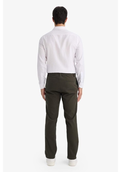 Defacto Erkek Pamuklu Smart-casual Pantolon G1076ax26spkh244 Haki-kh244