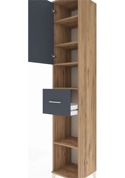 Hyperion Dolap 5 Raflı Tek Çekmeceli Tek Kapaklı 44x44x243 Ça... Çam