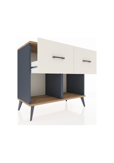 Hyperion Şifonyer 2 Çekmeceli 88x44x80 Antrasit-çam/aytaşı Çam/aytaşı Hyperion Şifonyer 2 Çekmeceli 88x44x80 Antrasit-çam/aytaşı Çam/aytaşı