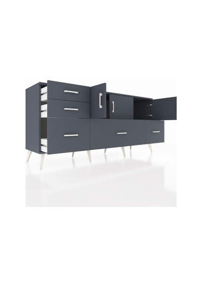 Hyperion Konsol 2 Raflı 5 Çekmeceli 3 Kapaklı 176x44x83 Antrasit-antrasit Antrasit Hyperion Konsol 2 Raflı 5 Çekmeceli 3 Kapaklı 176x44x83 Antrasit-antrasit Antrasit