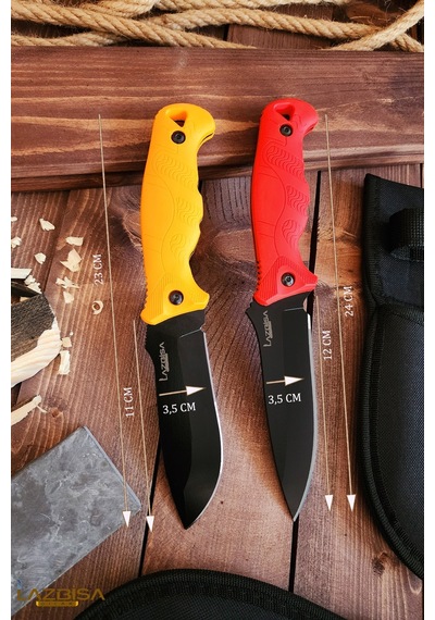 Outdoor Piknik Kamp Bıçağı Bıçak Kılıflı Mutfak Çakısı 2 Li Kmpx01 Çok Renkli