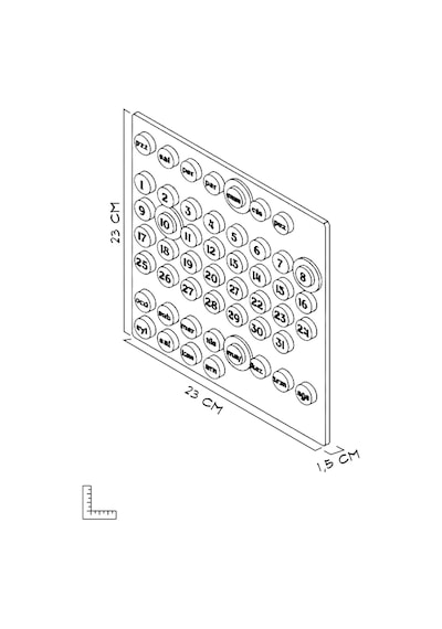 Sonsuz Takvim Türkçe 4 Halkalı Ring-a-date 23x23 Cm Masaüstü & Duvar