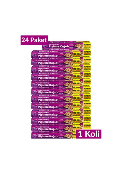 Hazır Kesilmiş Pişirme Kağıdı 10 Lu 42 X 37 Cm 24 Paket 1 Koli