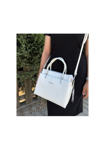 Just Polo Kadın Orijinal Ayarlanabilir Askılı Şık El & Omuz Çantası Shoulder Bag Ebat : 25 X 22 Cm Beyaz 37445483