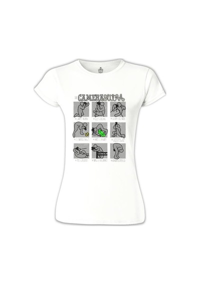 Camerasutra Beyaz Kadın Tshirt 001