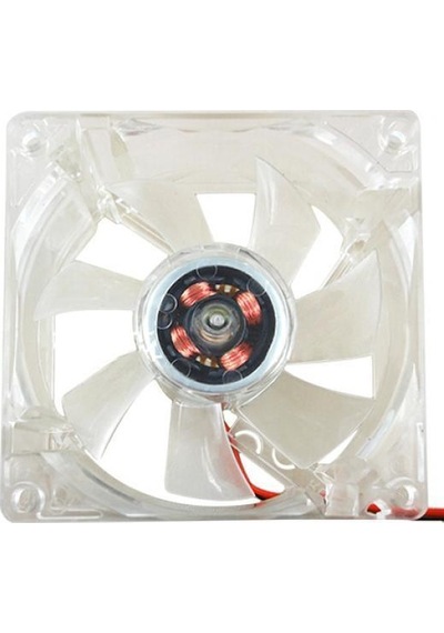 8025 Şeffaf 8cm Led Işıklı Pc Bilgisayar Kasası Soğutucu İçin Şasi Soğutma Fanı