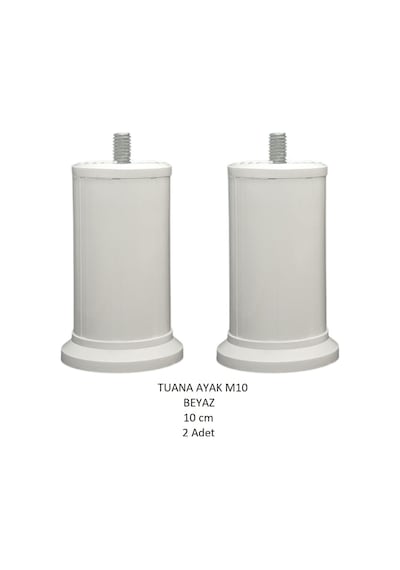 Tuana Ayak 10 cm M10 Cıvatalı Beyaz (2 Adet)