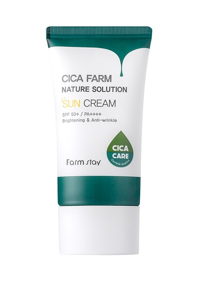 Farmstay Cıca Farm Nature Solutıon Sun Cream 50g - Cica Özlü Yatıştırıcı Güneş Koruyucu Krem
