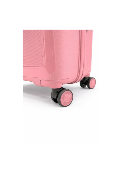 U.S. Polo Assn. 3'lü Valiz Seti %100 Polipropilen Valiz 4x2 Teker Pembe 26040 Pembe