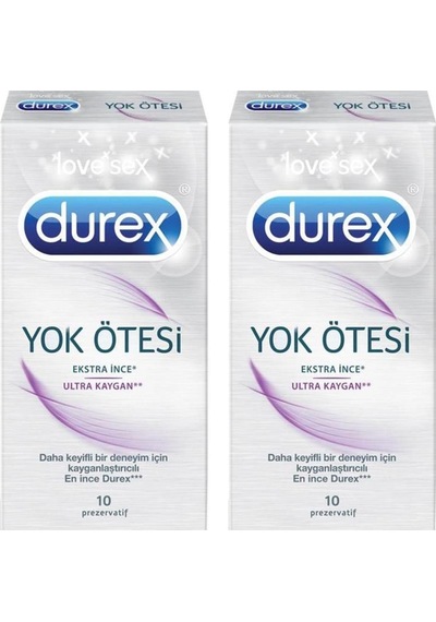 Durex Yok Ötesi Ekstra İnce Ultra Kaygan Prezervatif 10'lu x 2