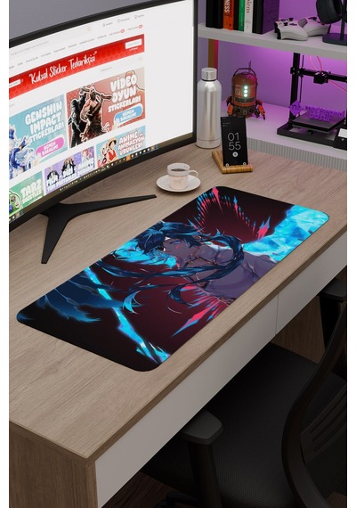 Kaeya Genshin Impact Anime Oyuncu V5 - 70x30 Xl Gaming Mouse Pad Fare Altlığı