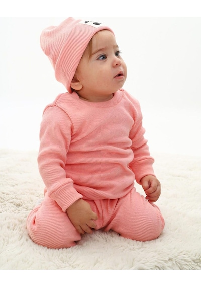 My Kids Wear Fitilli Unisex Bebek - Çocuk Üçlü Takım Krem - Kiremit