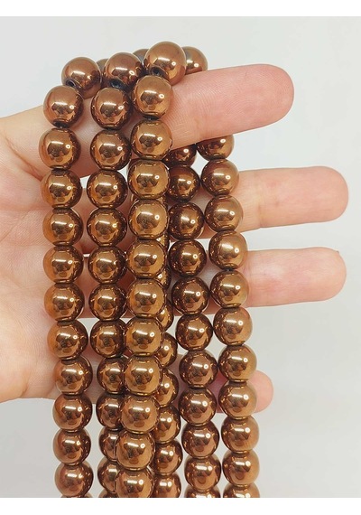 Yasam Tohumu Hematit Taşı Dizi 10mm 48108 Çok Renkli
