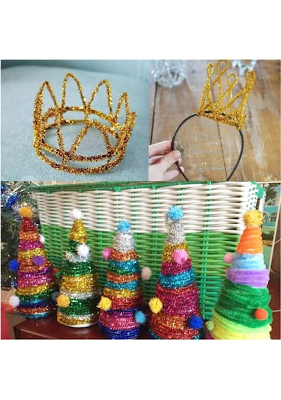 Metalik Şönil Renkli 30 Cm 100'lü 1 Paket Artlantis 30 Cm Renkli
