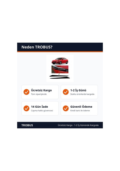 Trobus Piyano Black Far Altı Kaş Çıta Seti 2 Parça Honda Civic Fe1 2022 Ve Sonrası Uyumlu