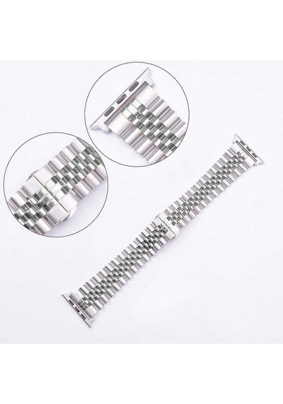 Apple Uyumlu  Watch  38mm 40mm 41mm Kordon Şeritli Metal Kordon 36 1/2/3/4/5/6/se/7/8