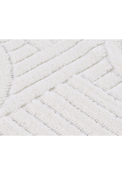 Mariesse Home Elit Bukleli Yumuşak Koridor Kesme Yolluk Dokuma Makine Halısı Yb0691b Beyaz