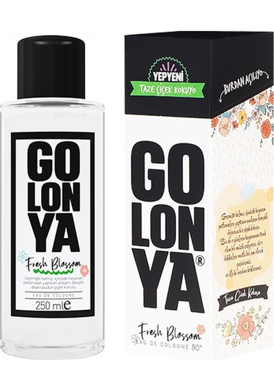 Golonya Taze Çiçek Kokulu Cam Şişe Kolonya 250 ML